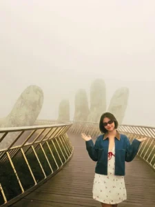 Ba Na Hills Golden Bridge in morning mist — what to expect when visiting in summer — Minh Vu Travel