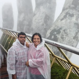 Light jacket and sun protection essentials for a summer day at Ba Na Hills Da Nang