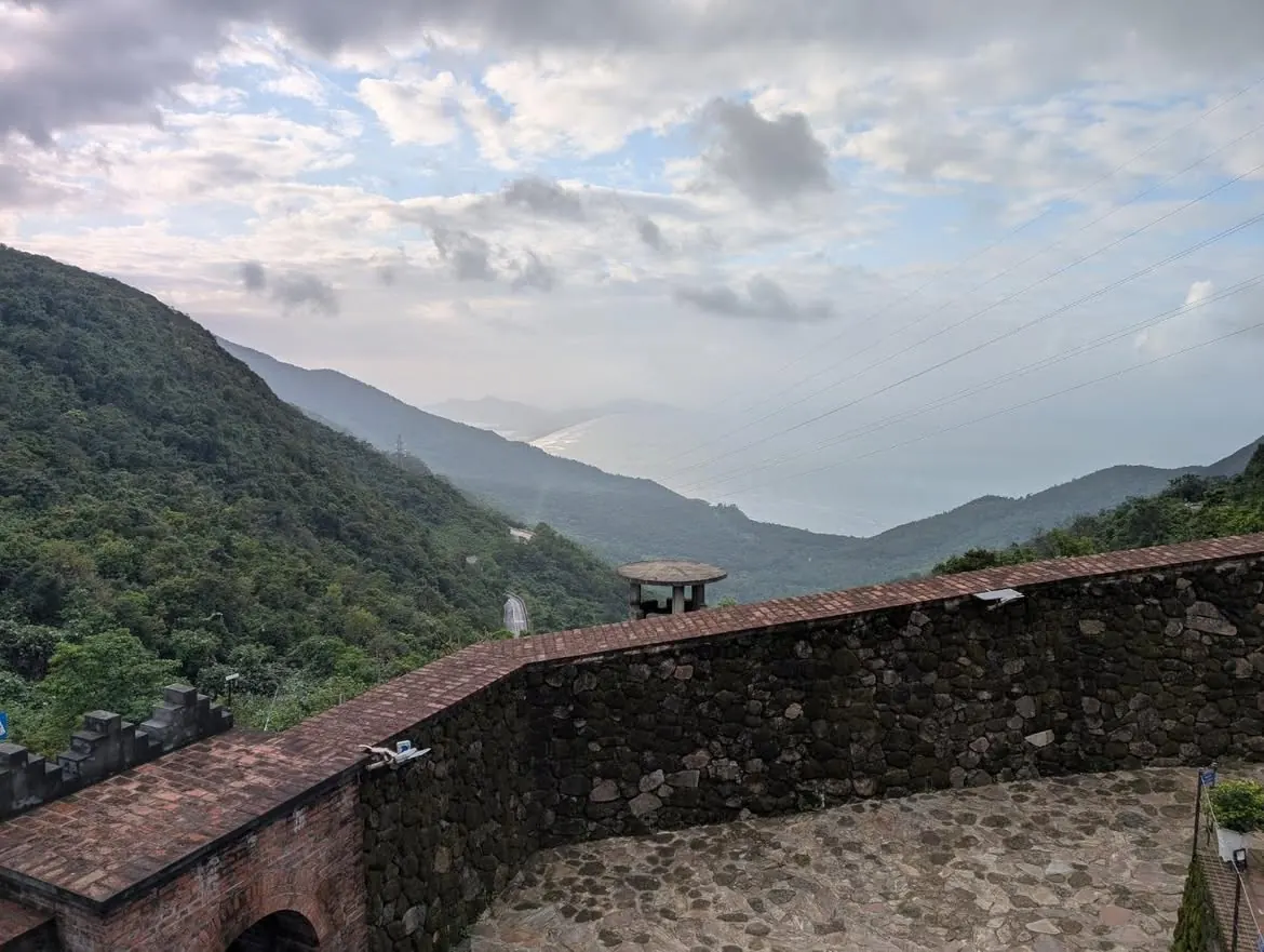 Cloudy view from Hai Van Pass on the Da Nang to Hue route
