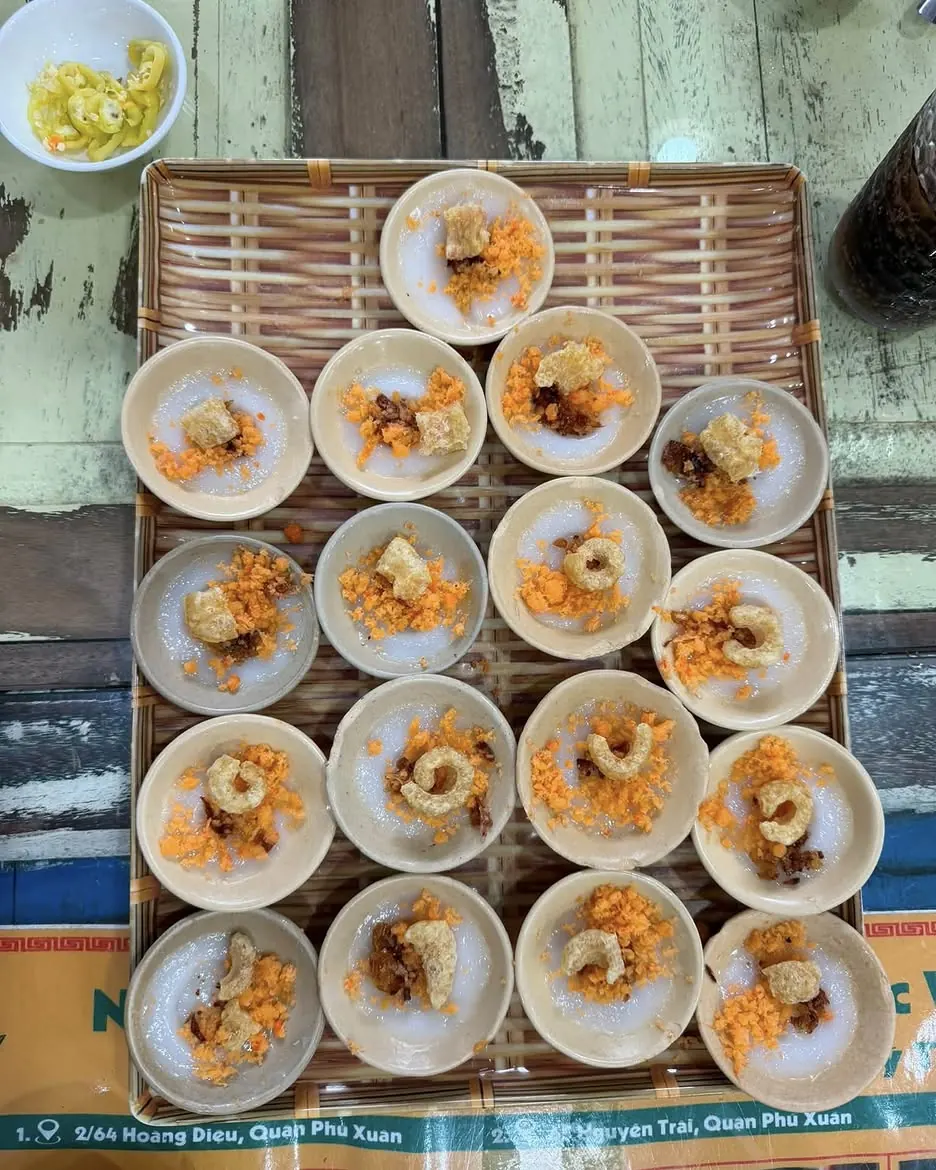 Banh beo Hue served as a local lunch during a Da Nang to Hue day trip